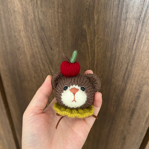 くまの棒針編み 編みぐるみ キーホルダー あみぐるみ みー 通販