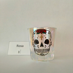 Rosa3)) メキシコ カラベラ テキーラ ショットグラス シュガースカル