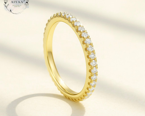 モアサナイト フルエタニティリング 1.5mm｜Dカラー VVS1 H&Cカット