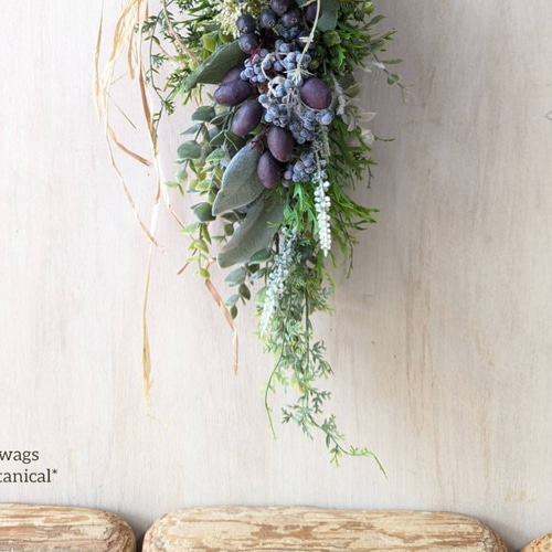 専用＊naturalブルーベリー＆オリーブ フェイクスワッグ 【公式通販】