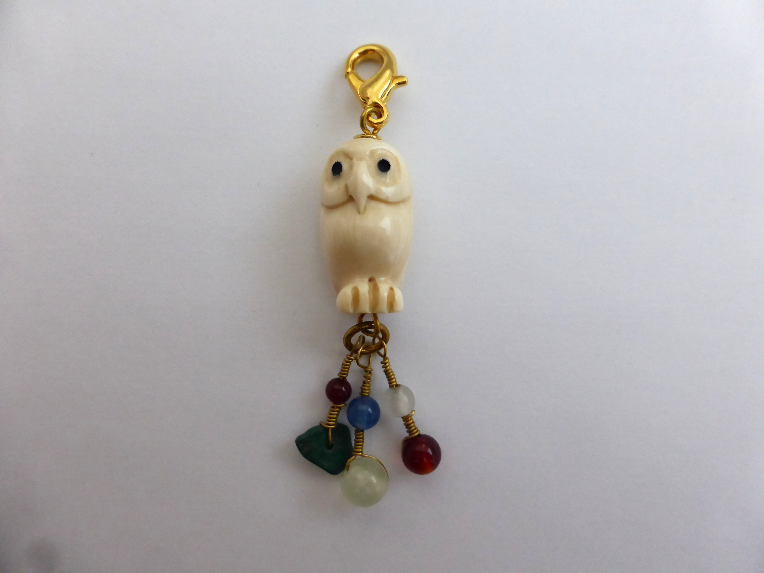 本象牙 フクロウのチャーム③