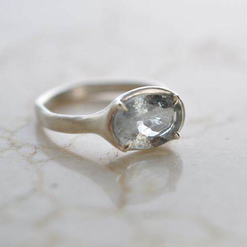 lymousset　モスアクアマリン　シルバー　13号弱 lymoussetモスアクアマリンシルバー13号弱