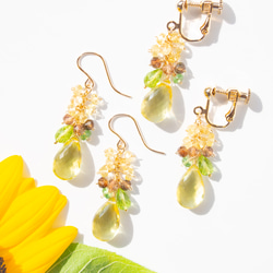 ラブラドライト（ヘキサゴンカット）とレクタングルチェーンの