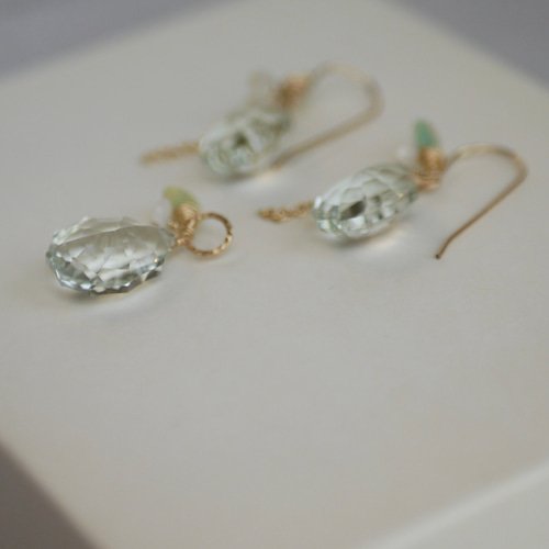 グリーンアメジスト8000円 ピアス&ペンダントトップ ピアス（フック