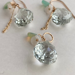 グリーンアメジスト8000円 ピアス&ペンダントトップ ピアス（フック