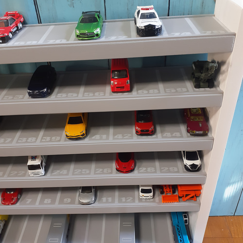 トミカ収納棚90台1段目ロングトミカ仕様ミニカー収納棚 食器・家具
