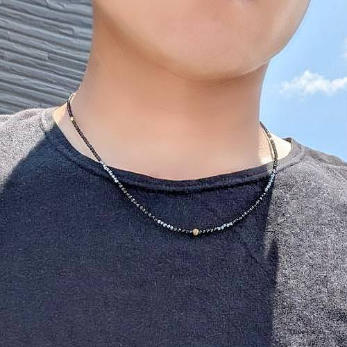 k18ゴールド ブラックスピネル テラヘルツ ネックレス 磁気ネックレス