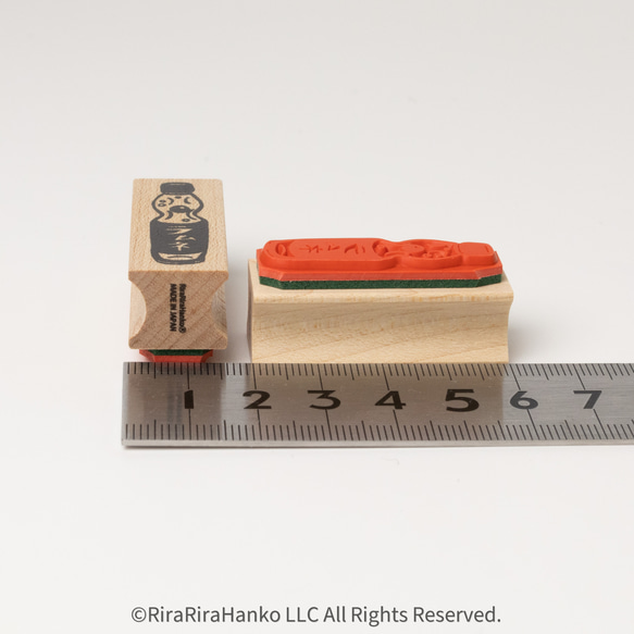 ラムネ＊15ｍｍ×40ｍｍ＊ラバースタンプ＊R1101 3枚目の画像