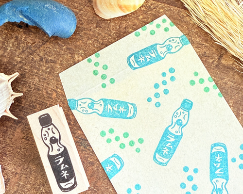 ラムネ＊15mm×40mm＊ラバースタンプ＊R1101 はんこ・スタンプ