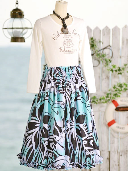 パウスカート 細見えパウスカート　フラダンス　太って見えないパウスカート　p00605　受注生産および即納