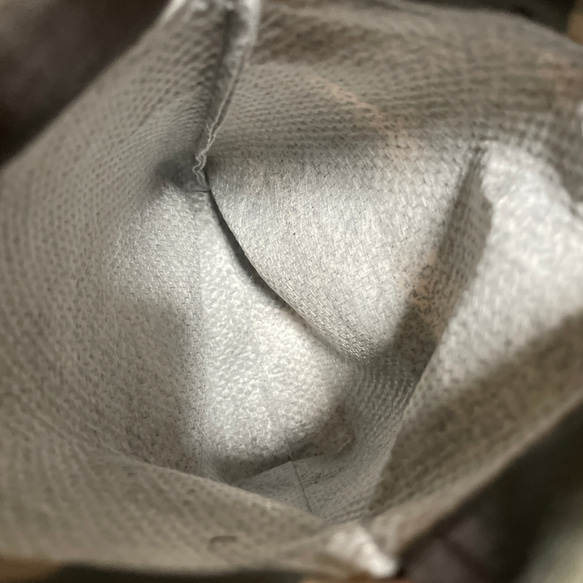 ナイロン生地の消臭マナーポーチ　口大きめ　迷彩柄 4枚目の画像