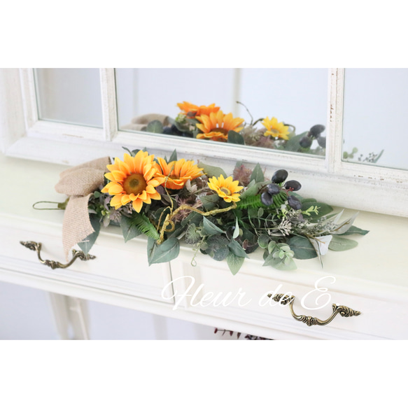 アーティフィシャルフラワー　サマーガーランド　45×20センチ 3枚目の画像