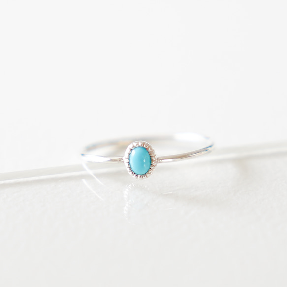 Turquoise RING/ SV925 ≪送料無料≫ ターコイズ 天然石 4枚目の画像