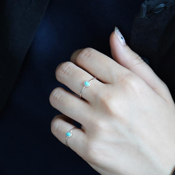 Turquoise RING/ SV925 ≪送料無料≫ ターコイズ 天然石 16枚目の画像