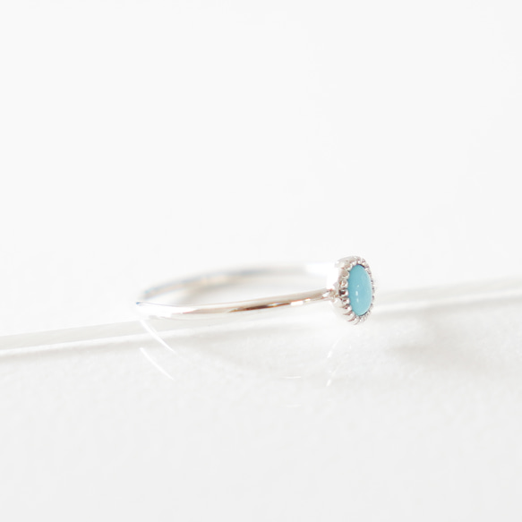 Turquoise RING/ SV925 ≪送料無料≫ ターコイズ 天然石 9枚目の画像