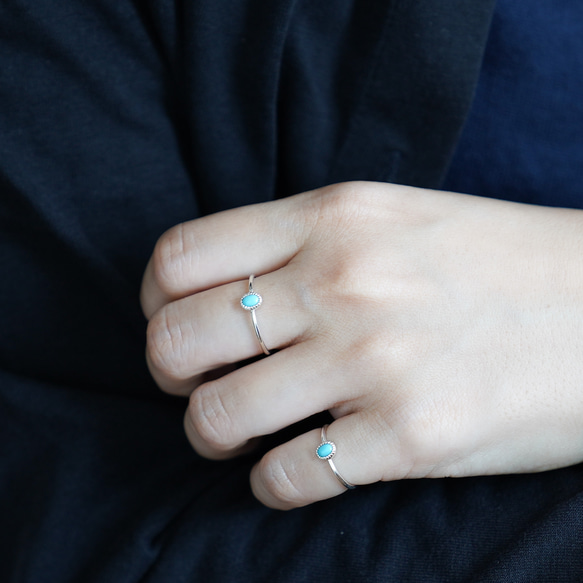 Turquoise RING/ SV925 ≪送料無料≫ ターコイズ 天然石 15枚目の画像