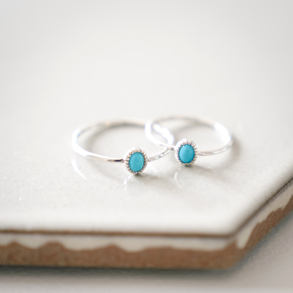 Turquoise RING/ SV925 ≪送料無料≫ ターコイズ 天然石 10枚目の画像