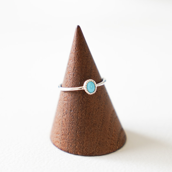 Turquoise RING/ SV925 ≪送料無料≫ ターコイズ 天然石 14枚目の画像