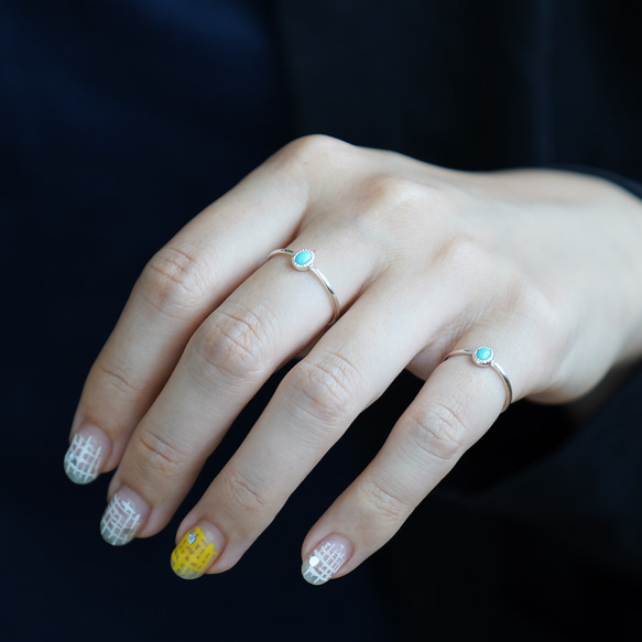 Turquoise RING/ SV925 ≪送料無料≫ ターコイズ 天然石 3枚目の画像
