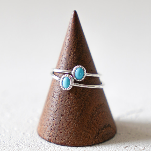Turquoise RING/ SV925 ≪送料無料≫ ターコイズ 天然石 5枚目の画像