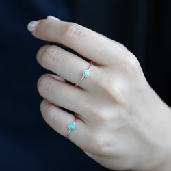 Turquoise RING/ SV925 ≪送料無料≫ ターコイズ 天然石 2枚目の画像