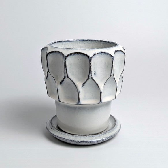 陶器　信楽 植木鉢 陶器 信楽焼【オウルポットピース しろ】観葉植物 塊根