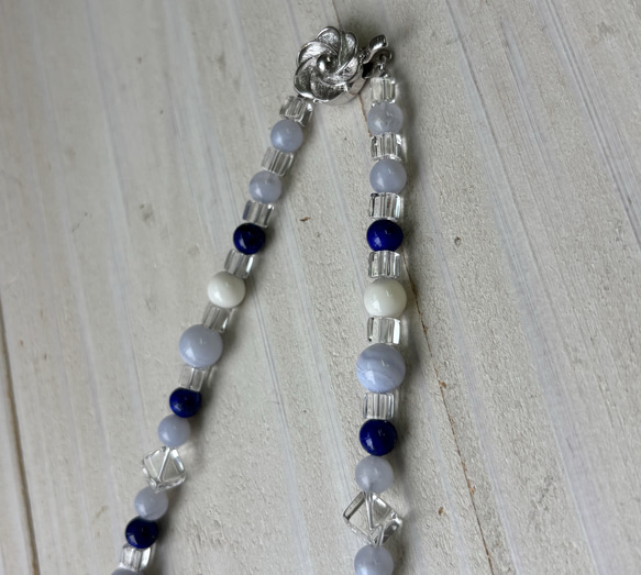 白サンゴデザインネックレス.夏のワンピースやTシャツと合わせて♪ 13枚目の画像