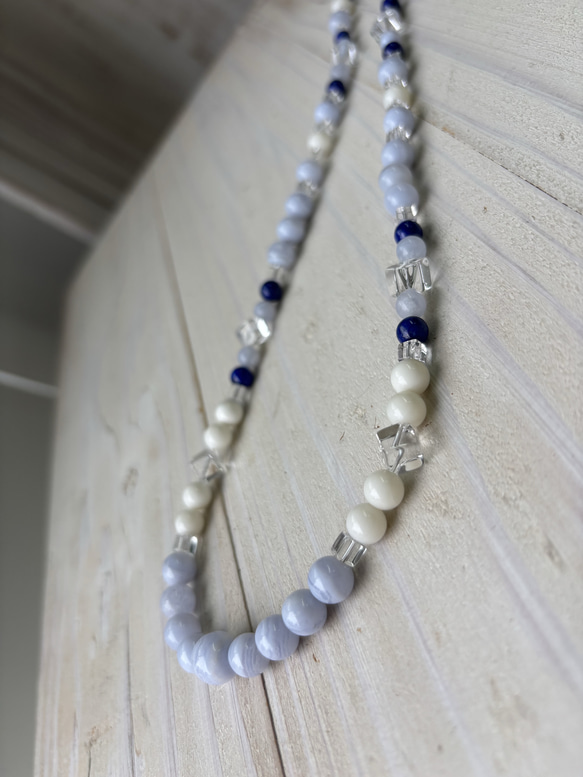 白サンゴデザインネックレス.夏のワンピースやTシャツと合わせて♪ 11枚目の画像