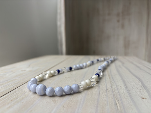 白サンゴデザインネックレス.夏のワンピースやTシャツと合わせて♪ 9枚目の画像