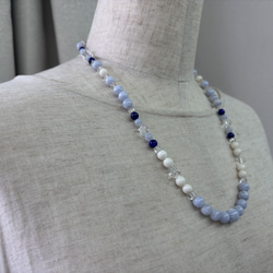 白サンゴデザインネックレス.夏のワンピースやTシャツと合わせて♪ 5枚目の画像