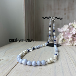 白サンゴデザインネックレス.夏のワンピースやTシャツと合わせて♪ 1枚目の画像