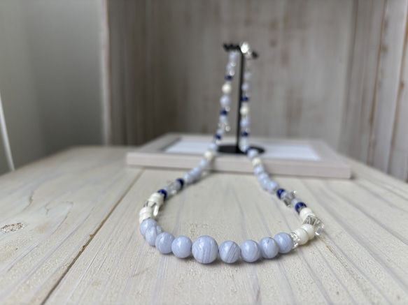 白サンゴデザインネックレス.夏のワンピースやTシャツと合わせて♪ 8枚目の画像