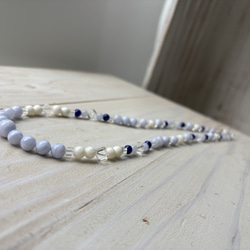 白サンゴデザインネックレス.夏のワンピースやTシャツと合わせて♪ 7枚目の画像