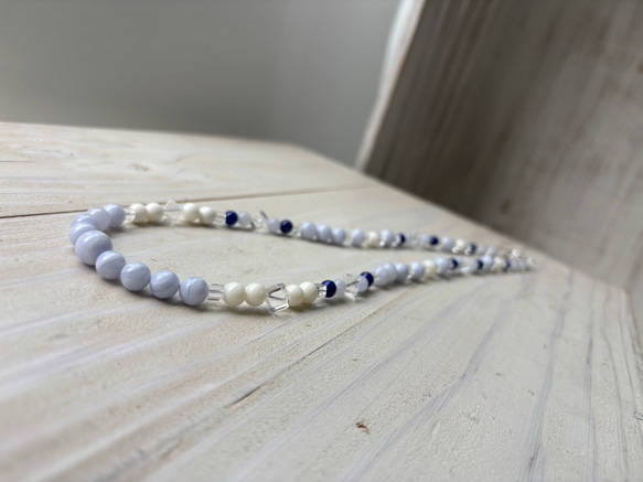 白サンゴデザインネックレス.夏のワンピースやTシャツと合わせて♪ 7枚目の画像