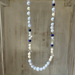 白サンゴデザインネックレス.夏のワンピースやTシャツと合わせて♪ 20枚目の画像