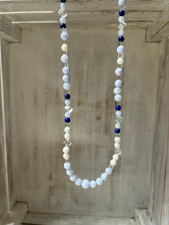 白サンゴデザインネックレス.夏のワンピースやTシャツと合わせて♪ 20枚目の画像