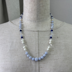 白サンゴデザインネックレス.夏のワンピースやTシャツと合わせて♪ 3枚目の画像