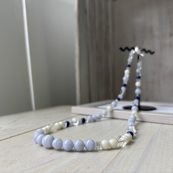 白サンゴデザインネックレス.夏のワンピースやTシャツと合わせて♪ 15枚目の画像