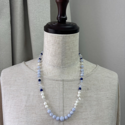 白サンゴデザインネックレス.夏のワンピースやTシャツと合わせて♪ 2枚目の画像