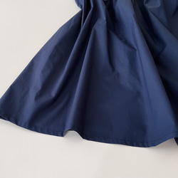 半袖サイドリボンワンピース　* Cotton素材 Navy * 13枚目の画像