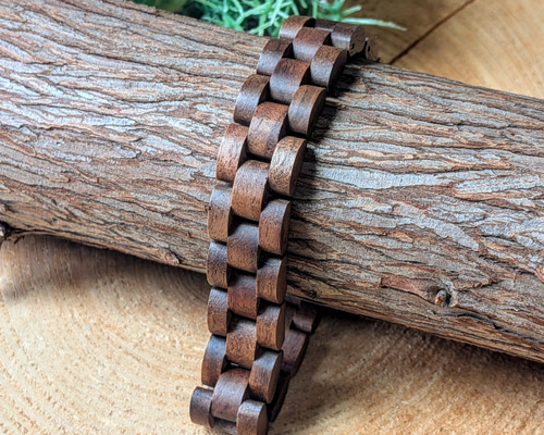 木製ブレスレット】EINBAND Wood Bracelet 天然木ブレスレット クルミ