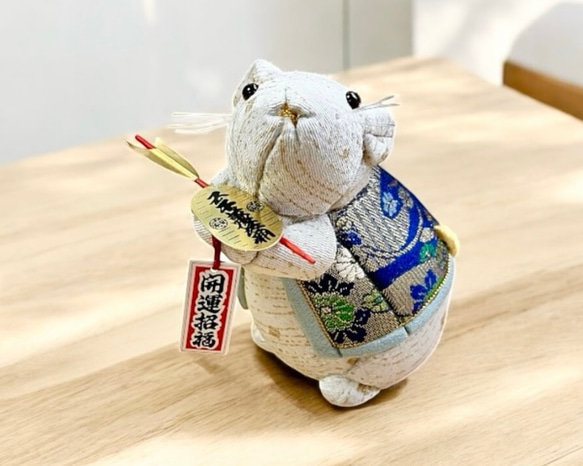 木目込み人形/真多呂人形/ねずみ/インテリア/置き物/縁起物/着物リメイク 1枚目の画像