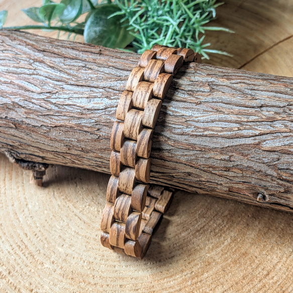 木製ブレスレット】EINBAND Wood Bracelet 天然木ブレスレット