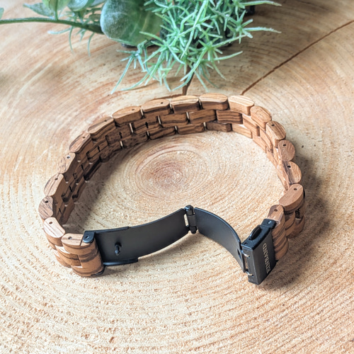木製ブレスレット】EINBAND Wood Bracelet 天然木ブレスレット ゼブラ