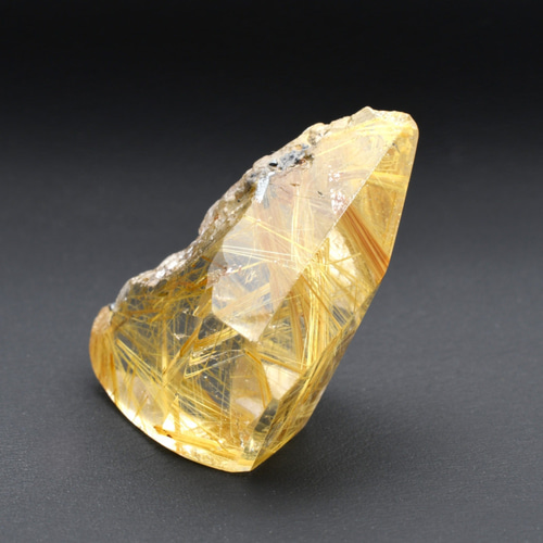 放射状に広がる金針の美結晶】一点物 ゴールド 太陽放射ルチル