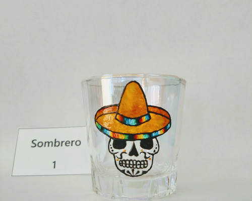 sombrero1)) メキシコ カラベラ テキーラ ショットグラス シュガー