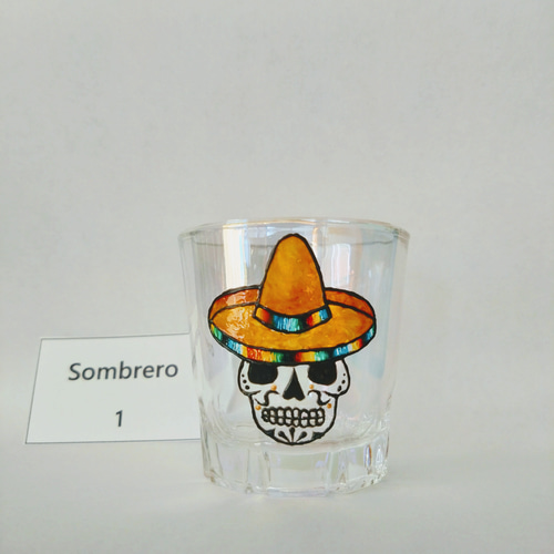 sombrero1)) メキシコ カラベラ テキーラ ショットグラス シュガー