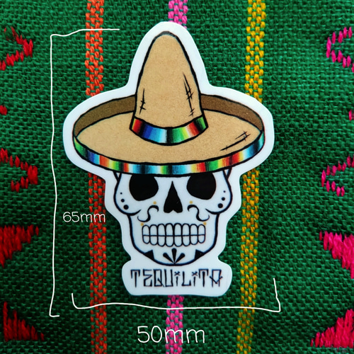 sombrero1)) メキシコ カラベラ テキーラ ショットグラス シュガー