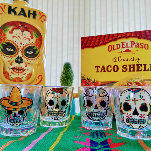 corazon2)) メキシコ カラベラ テキーラ ショットグラス シュガー