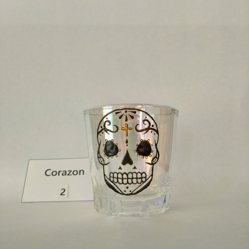 corazon2)) メキシコ カラベラ テキーラ ショットグラス シュガー